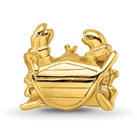 Sterling Silver Gold-plated Reflections Crab Bead view 5