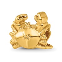 Sterling Silver Gold-plated Reflections Crab Bead view 1