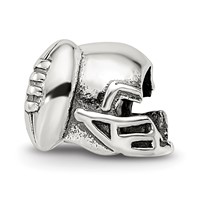 Sterling Silver Reflections Football Helmet Bead view 1