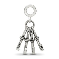Sterling Silver Reflections Love Keys Dangle Bead view 2