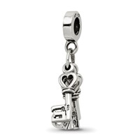 Sterling Silver Reflections Love Keys Dangle Bead view 5