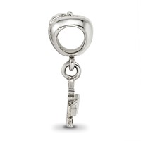 Sterling Silver Reflections Apple with Enameled #1 Teacher Dangle Bead view 2