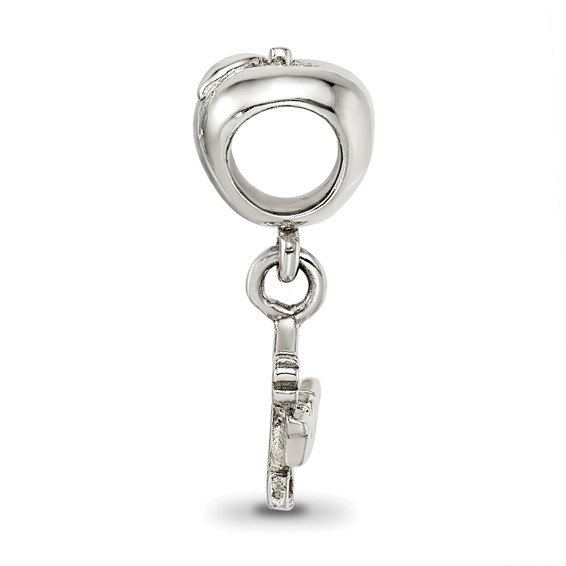 Sterling Silver Reflections Apple w/Enameled #1 Teacher Dangle Bead