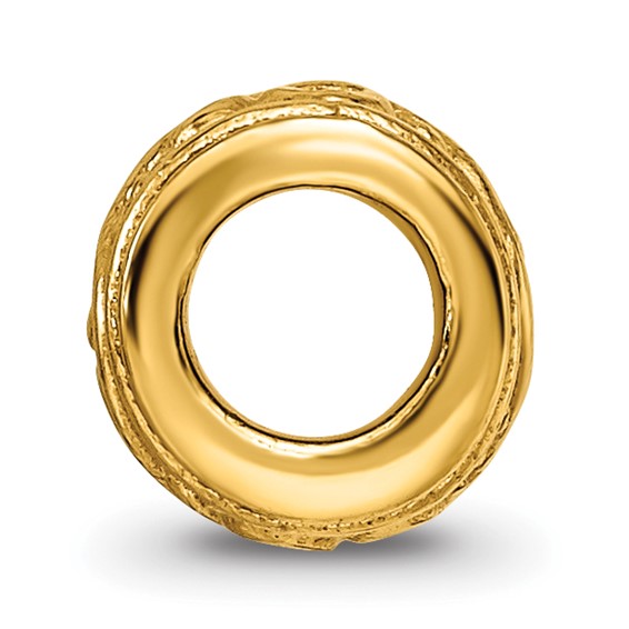 Sterling Silver Gold-plated Reflections Floral Bead