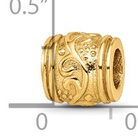 Sterling Silver Gold-plated Reflections Floral Bead view 4