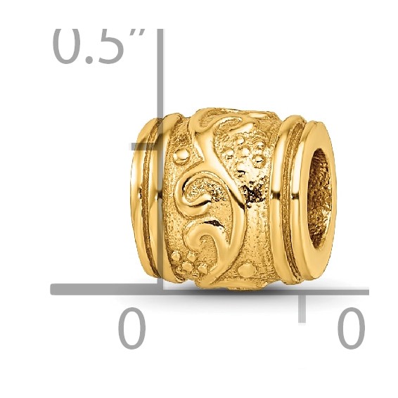 Sterling Silver Gold-plated Reflections Floral Bead