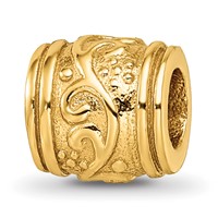 Sterling Silver Gold-plated Reflections Floral Bead view 1