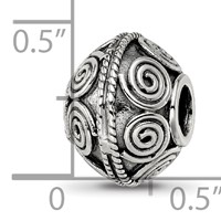 Sterling Silver Reflections Decorative Bali Bead view 4