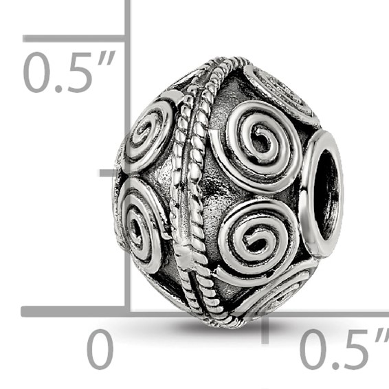 Sterling Silver Reflections Decorative Bali Bead
