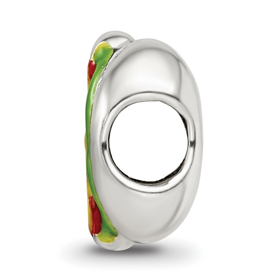 Sterling Silver Reflections Enameled Hot Dog Bead