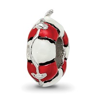 Sterling Silver Reflections Enameled Life Preserver Bead view 4
