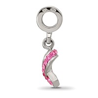 Sterling Silver Reflections Preciosa Crystal Awareness Dangle Bead view 2