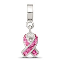 Sterling Silver Reflections Preciosa Crystal Awareness Dangle Bead view 4