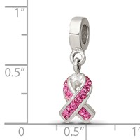 Sterling Silver Reflections Preciosa Crystal Awareness Dangle Bead view 3