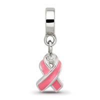 Sterling Silver Reflections Enameled Awareness Dangle Bead view 4