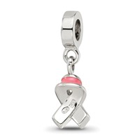 Sterling Silver Reflections Enameled Awareness Dangle Bead view 5