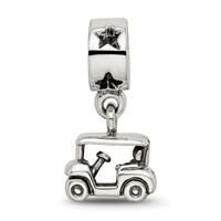 Sterling Silver Reflections Golf Cart Dangle Bead view 4