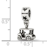 Sterling Silver Reflections Golf Cart Dangle Bead view 3