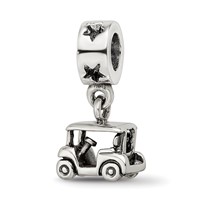Sterling Silver Reflections Golf Cart Dangle Bead view 1