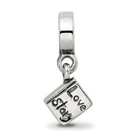 Sterling Silver Reflections Love Story Book Dangle Bead view 4