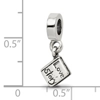 Sterling Silver Reflections Love Story Book Dangle Bead view 3