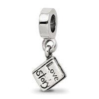 Sterling Silver Reflections Love Story Book Dangle Bead view 1