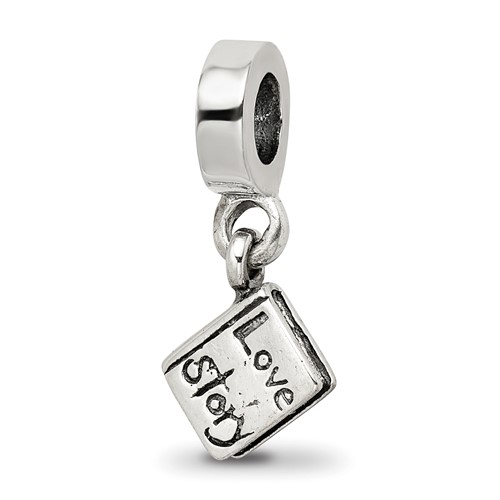 Sterling Silver Reflections Love Story Book Dangle Bead
