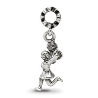 Sterling Silver Reflections Cheerleader Dangle Bead view 2