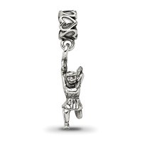 Sterling Silver Reflections Cheerleader Dangle Bead view 4