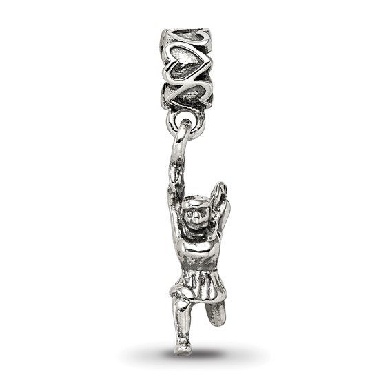 Sterling Silver Reflections Cheerleader Dangle Bead