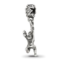 Sterling Silver Reflections Cheerleader Dangle Bead view 5
