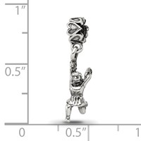 Sterling Silver Reflections Cheerleader Dangle Bead view 3