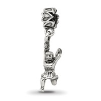Sterling Silver Reflections Cheerleader Dangle Bead view 1