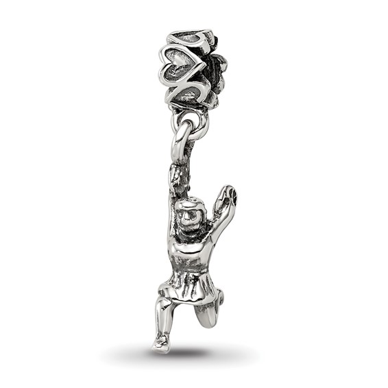 Sterling Silver Reflections Cheerleader Dangle Bead