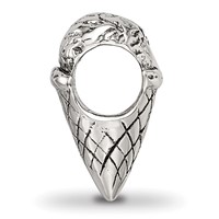 Sterling Silver Reflections Ice Cream Cone Bead view 2