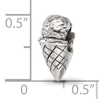 Sterling Silver Reflections Ice Cream Cone Bead view 4