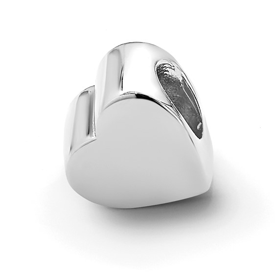 Sterling Silver Reflections Heart Shape Bead