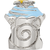 Sterling Silver Reflections Blue Enameled Cupcake Bead view 4