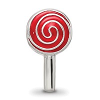 Sterling Silver Reflections Enameled Lollipop Bead view 3