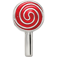 Sterling Silver Reflections Enameled Lollipop Bead view 4