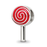 Sterling Silver Reflections Enameled Lollipop Bead view 1
