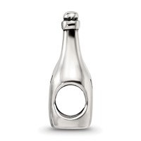 Sterling Silver Reflections Wine Champagne Bottle Bead view 2