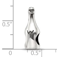 Sterling Silver Reflections Wine Champagne Bottle Bead view 4