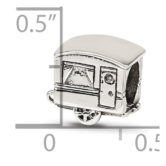 Sterling Silver Reflections Camper Trailer Bead