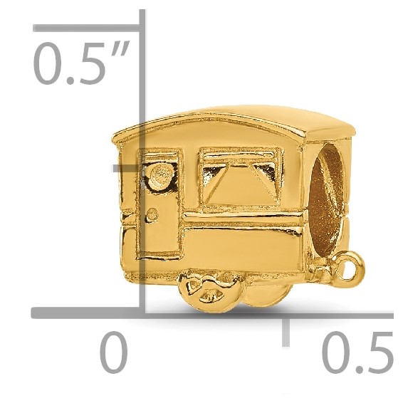 Sterling Silver Reflections Gold-plated Camper Bead