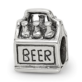 Sterling Silver Reflections 6-pack Beer Bead