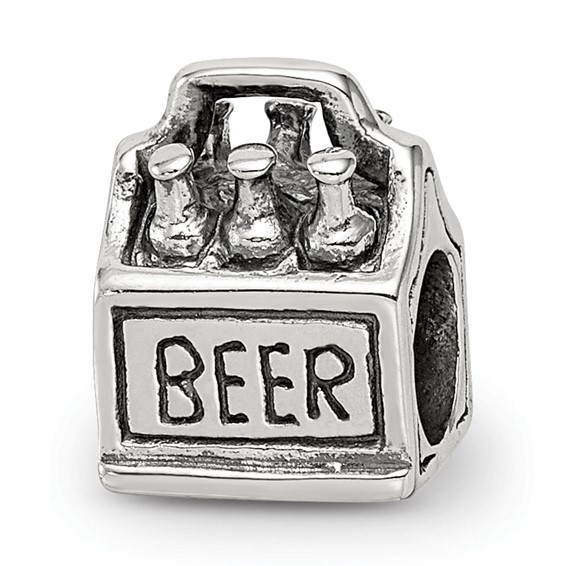 Sterling Silver Reflections 6-pack Beer Bead