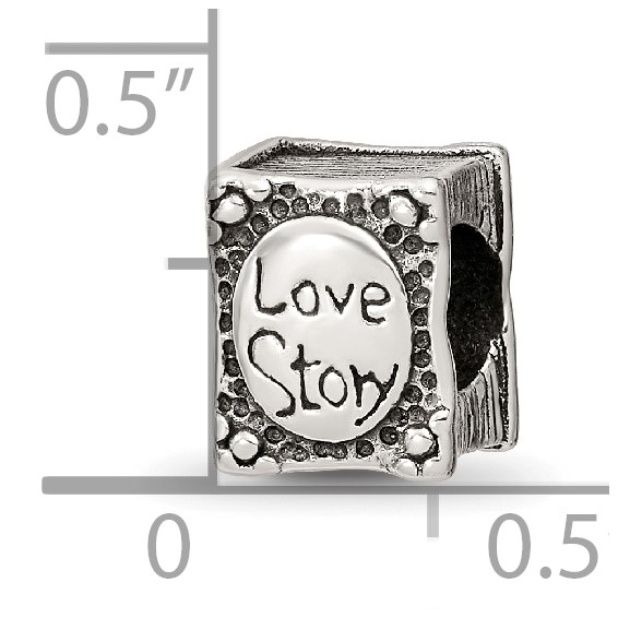 Sterling Silver Reflections Love Story Book Bead