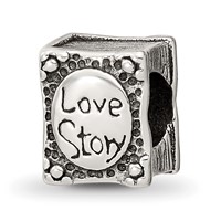 Sterling Silver Reflections Love Story Book Bead view 1