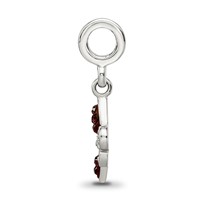 Sterling Silver Reflections Preciosa Crystal Fleur De Lis Dangle Bead view 2